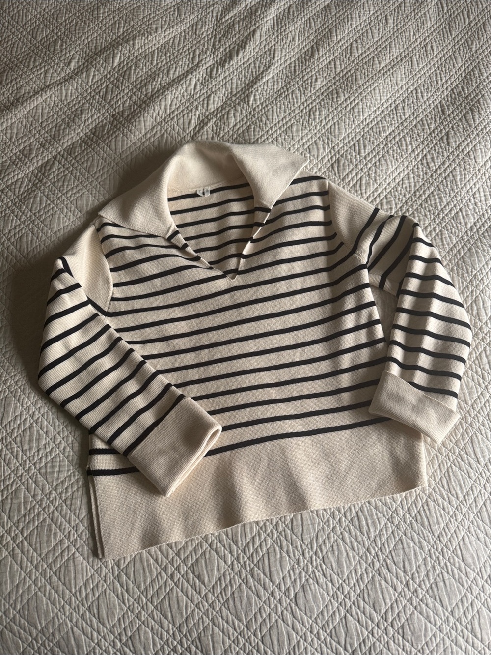 Arket Cotton Striped Pullover Sweater